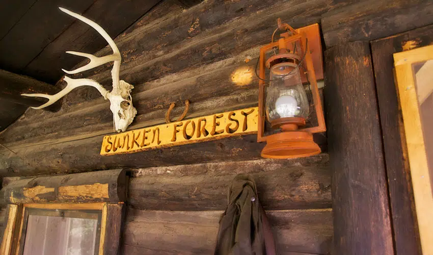 Sunken Forest Cabin Sign