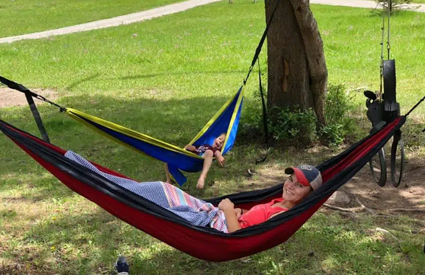 hanging out in hammocks